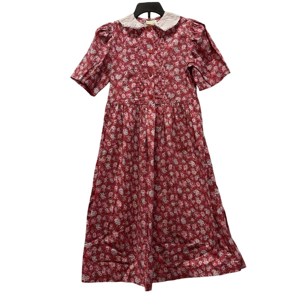 Vintage 80's Laura Ashley Mother & Child Dress 11-12 England Floral Cottagecore
